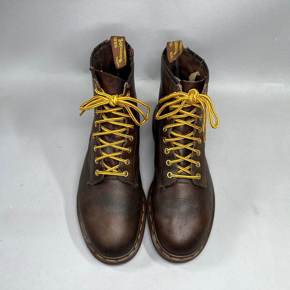 Dr. Martens 1460 Ben Boots Men's Size 10 Brown Leather Made In England Lace Vtg - Picture 3 of 16